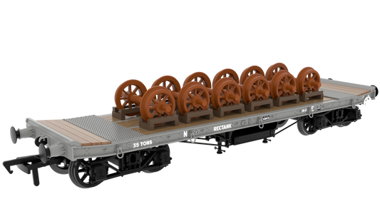 Rapido 985010 WD 35T Rectank No.55072 - LNER Grey (Wheel Load) OO Gauge *PRE ORDER £49.46*