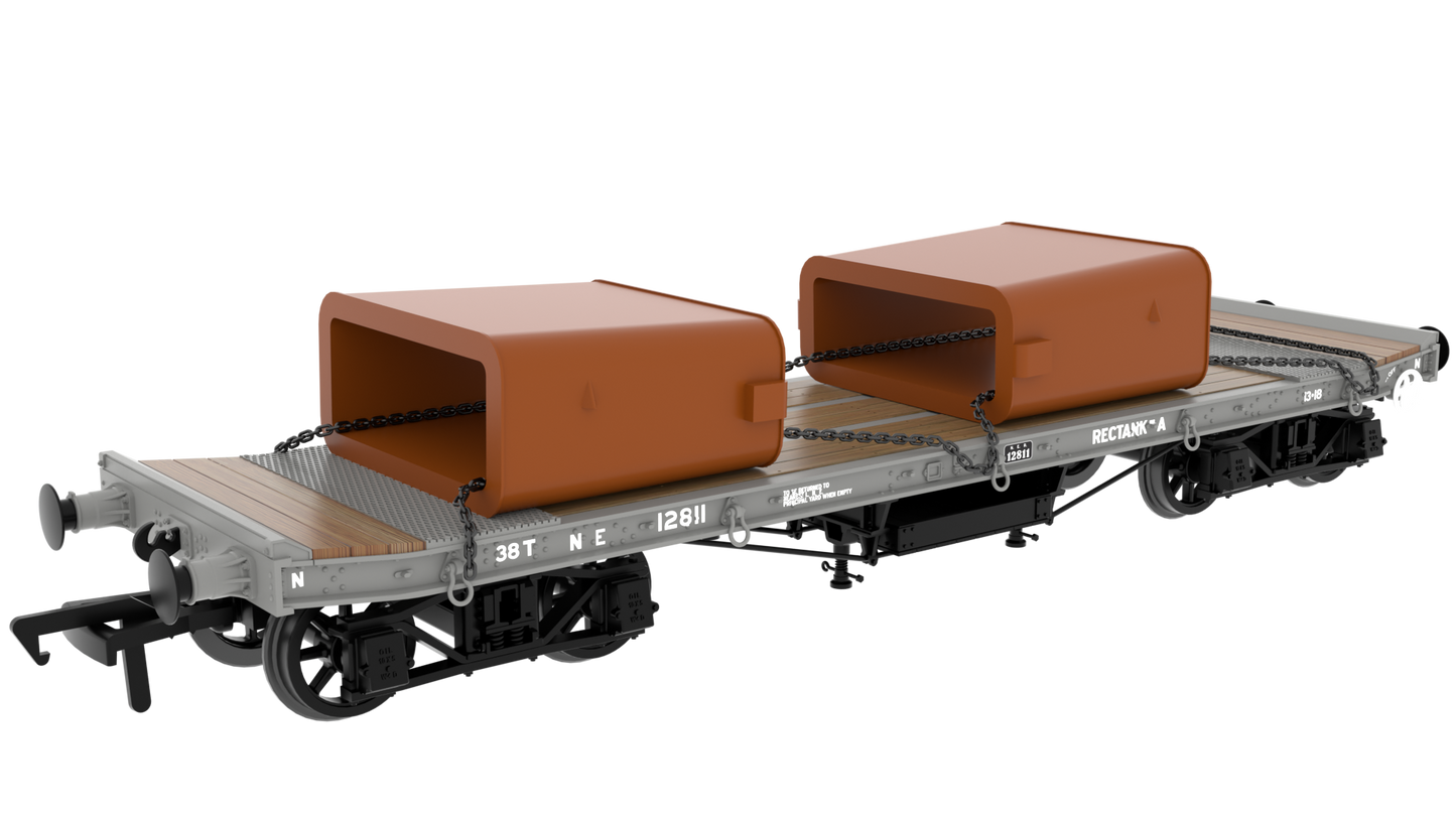 Rapido 985011 WD 35T Rectank No.12811 - LNER Grey (post-36) (Mould Load) OO Gauge *PRE ORDER £49.46*