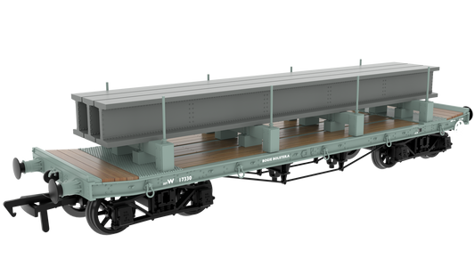 Rapido 985016 WD 35T Rectank No.W17330 - BR Grey (Girder Load on Bolster) OO Gauge *PRE ORDER £49.46*
