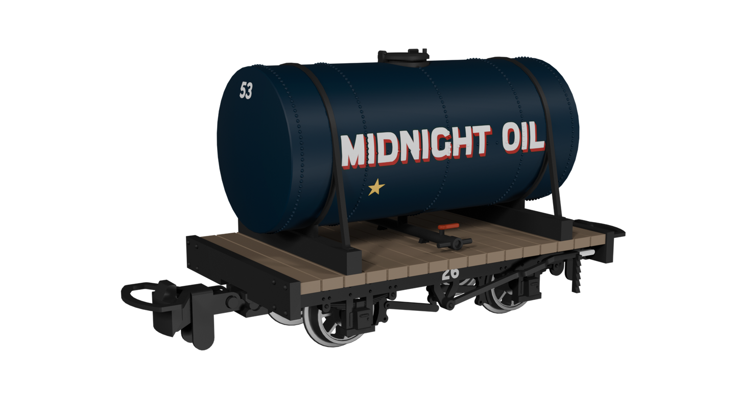 Rapido 990107 Cylindrical Tank, Midnight Oil No.53, OO9 Gauge *PRE ORDER £25.16*
