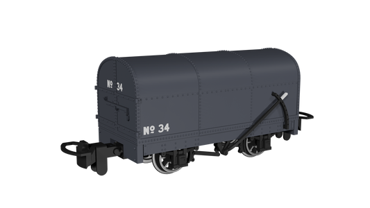 Rapido 990203 Gunpowder Van, Plain Dark Grey No.34, OO9 Gauge *PRE ORDER £25.16*