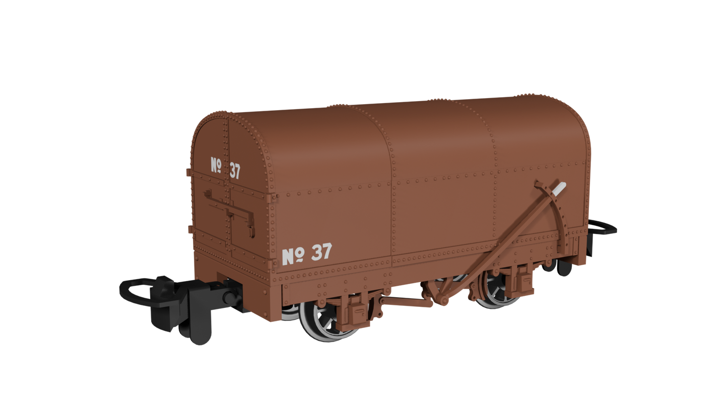 Rapido 990204 Gunpowder Van, Plain Rusty Brown No.37, OO9 Gauge *PRE ORDER £25.16*