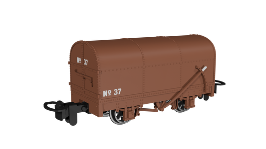 Rapido 990204 Gunpowder Van, Plain Rusty Brown No.37, OO9 Gauge *PRE ORDER £25.16*