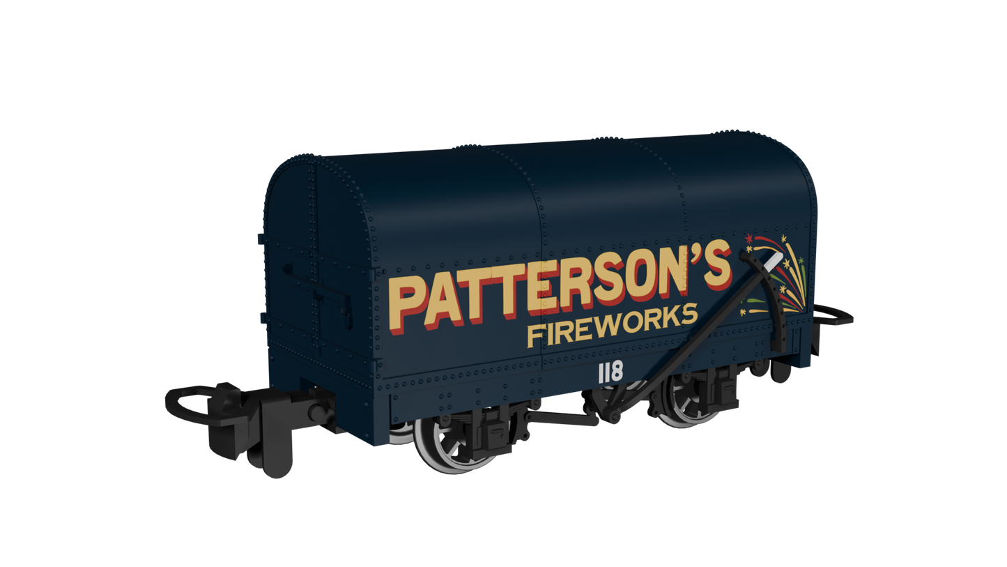 Rapido 990208 Gunpowder Van, Patterson's Fireworks No.118, OO9 Gauge *PRE ORDER £25.16*