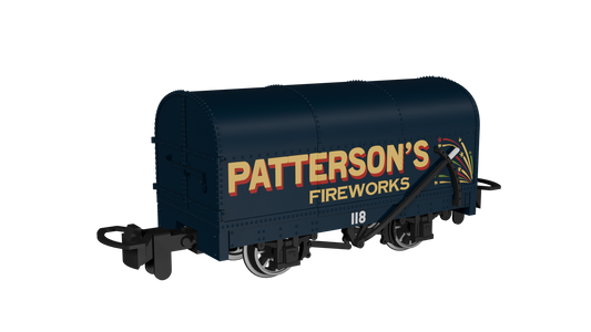 Rapido 990208 Gunpowder Van, Patterson's Fireworks No.118, OO9 Gauge *PRE ORDER £25.16*