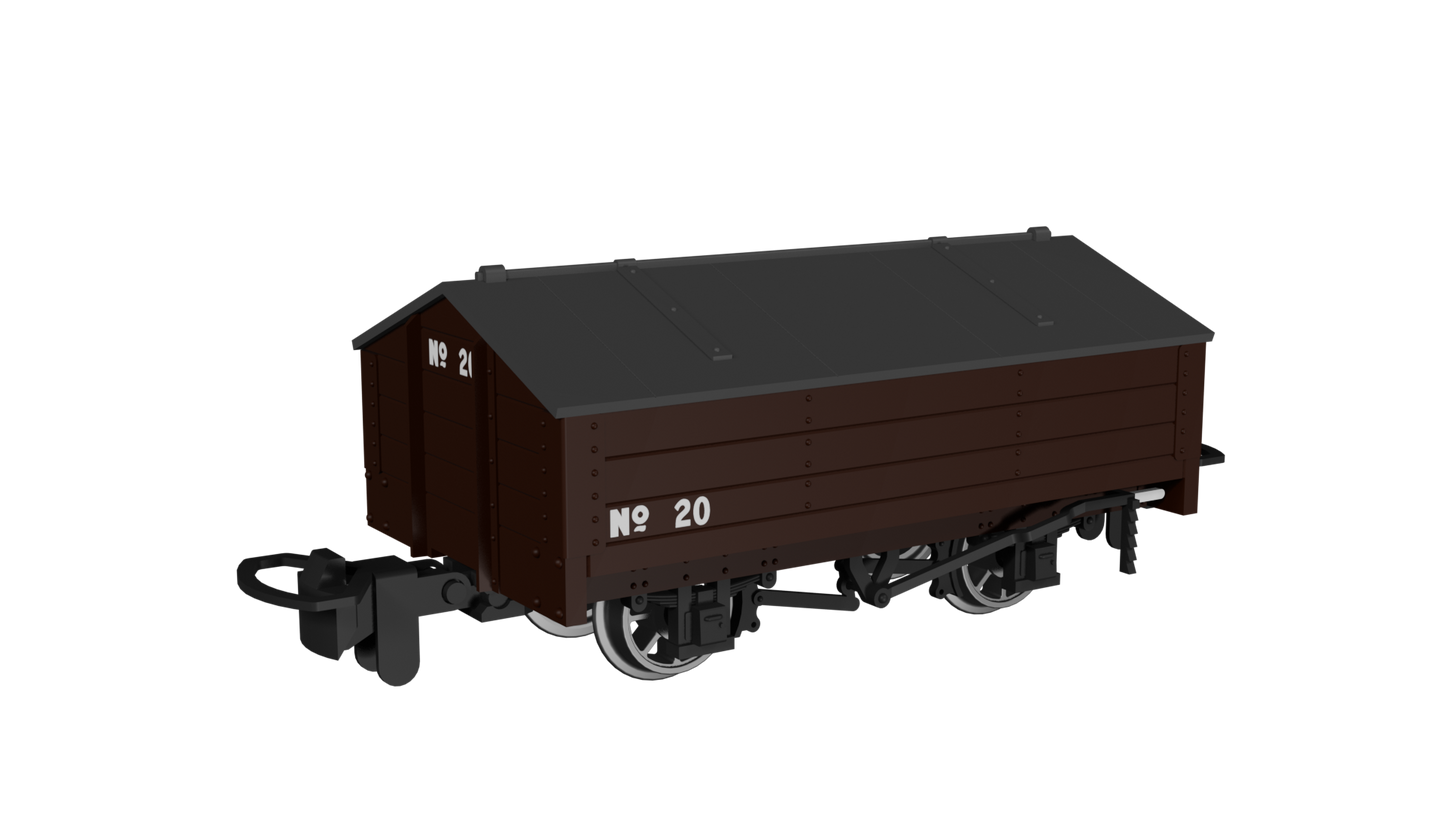 Rapido 990401 Peaked Roof Van, Plain Brown No.20, OO9 Gauge *PRE ORDER £23.36*