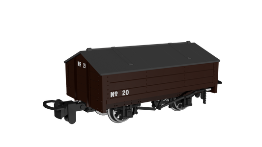 Rapido 990401 Peaked Roof Van, Plain Brown No.20, OO9 Gauge *PRE ORDER £23.36*