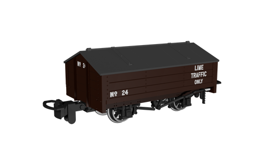 Rapido 990402 Peaked Roof Van, Brown 'Lime' No.24, OO9 Gauge *PRE ORDER £23.36*