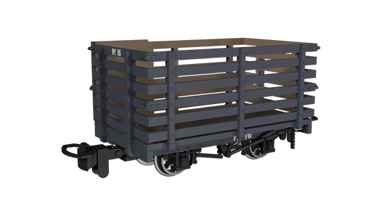 Rapido 990602 Livestock Wagon, Plain Dark Grey No.16, OO9 Gauge *PRE ORDER £25.16*