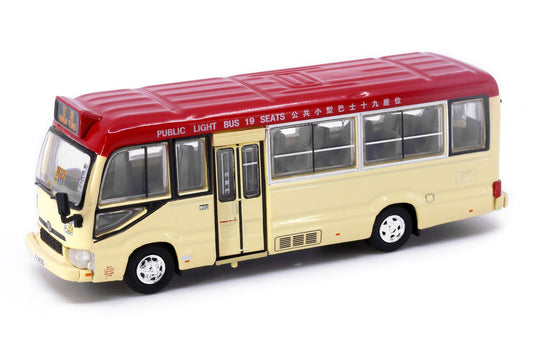 Tiny ATC65034 Toyota Coaster B70 Red Minibus Kwun Tong Red/Beige 1:76 Scale