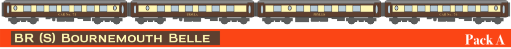 Revolution RT-KP-BR-245A All-steel K-type Pullman - Bournemouth Belle (BR) pack A. Pack of 4 N Gauge *PRE ORDER £239.95*