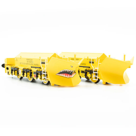 Accurascale ACC3041 Beilhack Snowplough ZZA ADB965578/579 'Stratford Shark' BR yellow (ex Class 40), OO Gauge