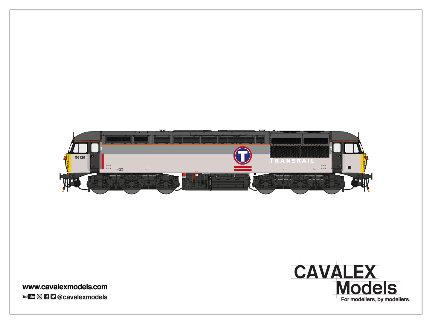 Cavalex CM - 56129 - TGT Class 56, 56129 Transrail, OO Gauge *PRE ORDER £189.95*