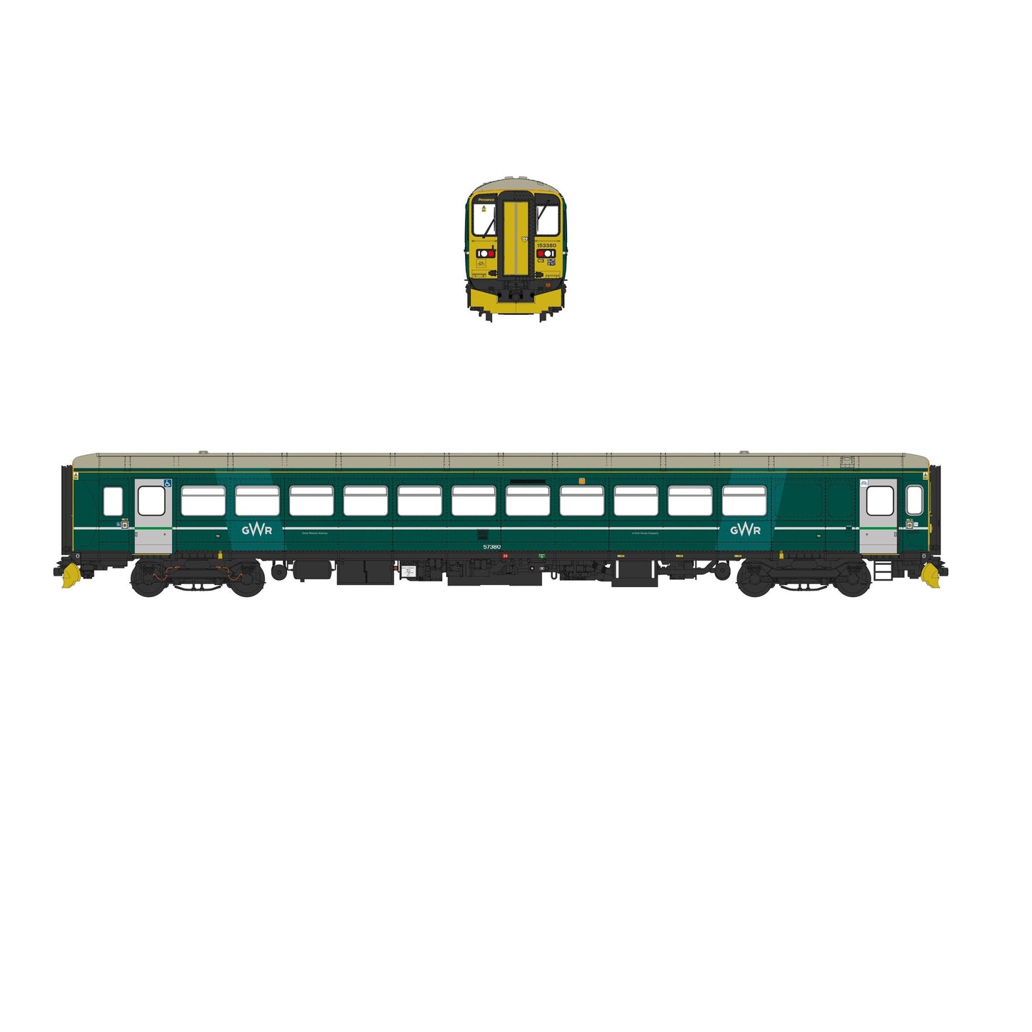 Accurascale ACC3504-DCC x Heljan Class 153 - GWR Green - 153380 - OO Scale - DCC Sound Fitted *PRE ORDER £269.99*
