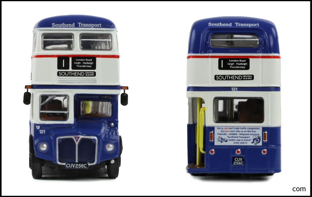 EFE E42304,  AEC Routemaster RCL2256 Southend Transport 121, Service 1