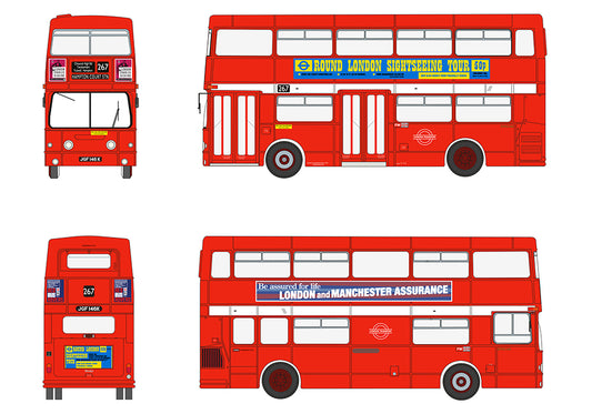 EFE Road E43002	Daimler Fleetline DMS146 London Transport Route 267 Hampton Court Stn 1:76 Scale *PRE ORDER £39.90*