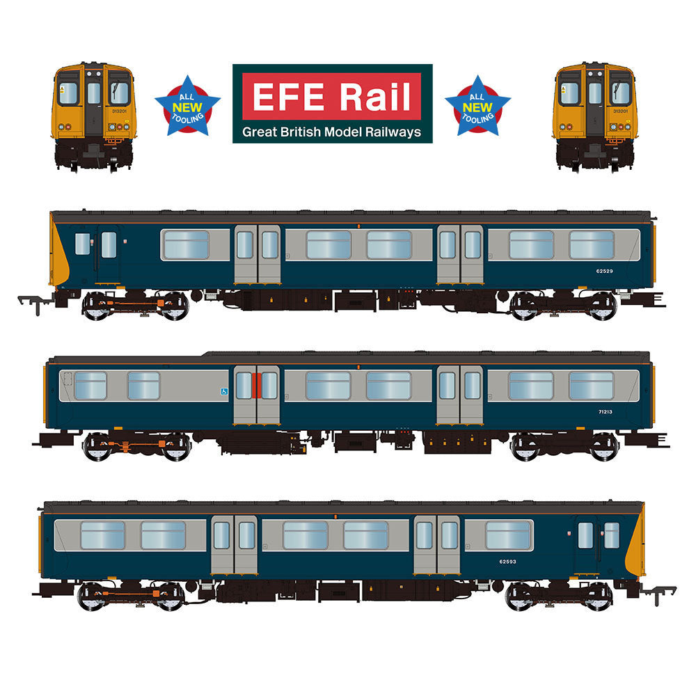 EFE Rail E81008 Class 313 3-Car EMU 313201 BR Blue & Grey (Southern) OO Gauge *PRE ORDER £297.46*