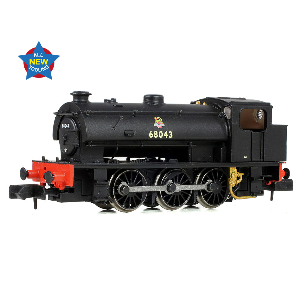 EFE Rail E85502 WD Austerity (J94) Saddle Tank 68043 BR Black (Early Emblem) - N Gauge