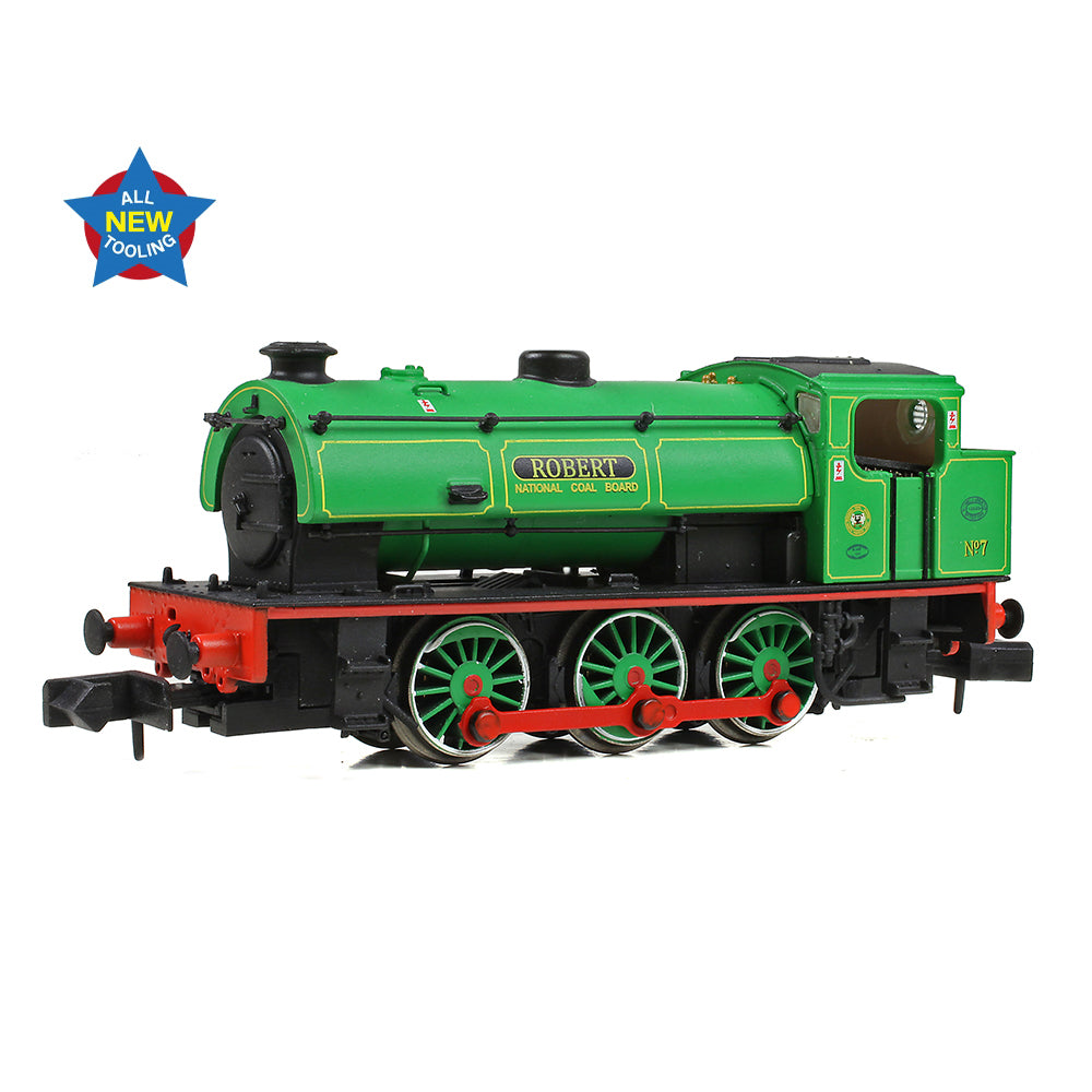 EFE Rail E85510 WD Austerity Saddle Tank No. 7 'Robert' NCB Lined Green N Gauge