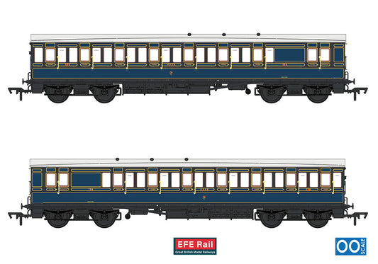 EFE Rail E86035 54ft non-Corridor Brake Third S&DJR Lined Blue OO Gauge *PRE ORDER £49.73*
