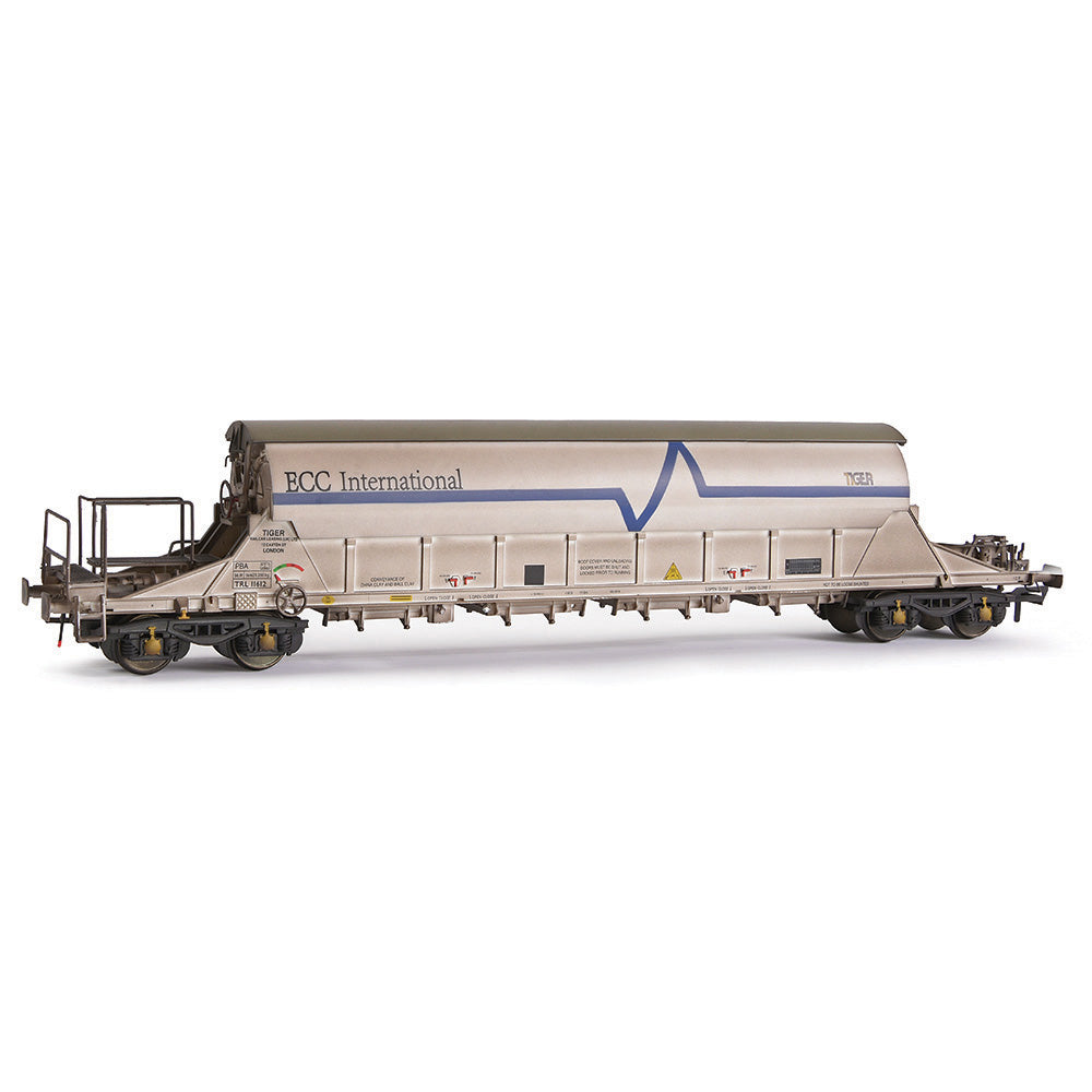 EFE Rail E87015 PBA Tiger Wagon TRL 11612 ECC Int'l White, Wthrd, OO Gauge *LAST ONE*