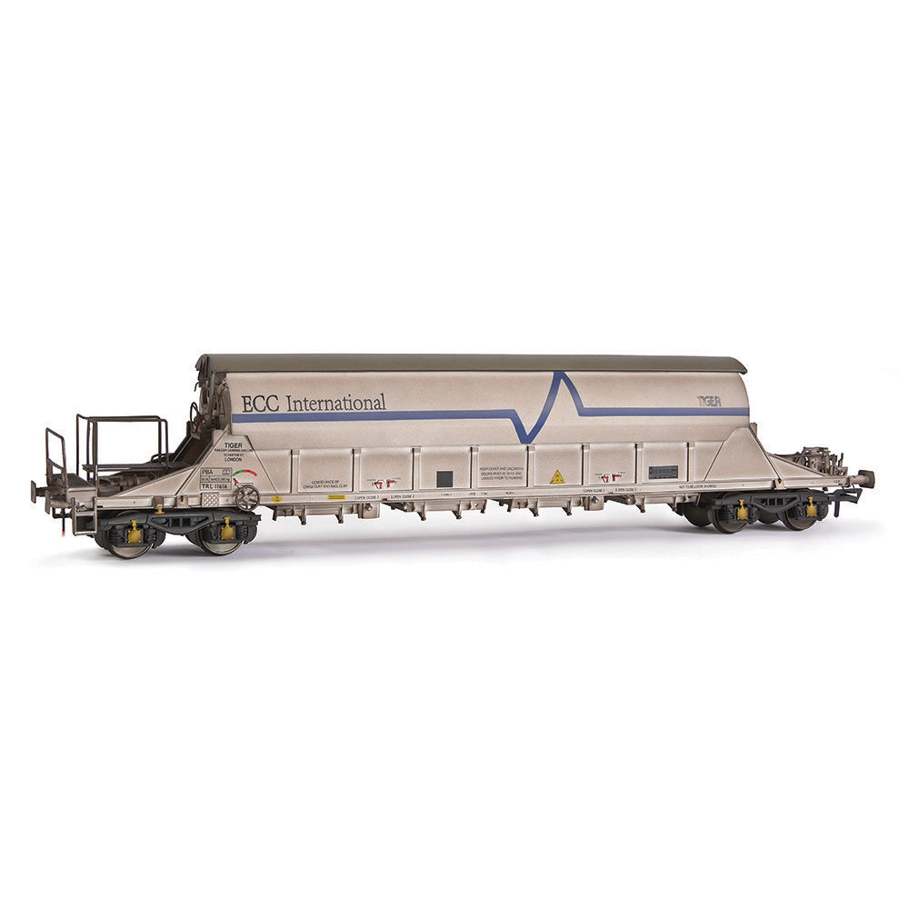 EFE Rail E87016 PBA Tiger Wagon TRL 11616 ECC Int'l White, Wthrd, OO Gauge *LAST FEW*