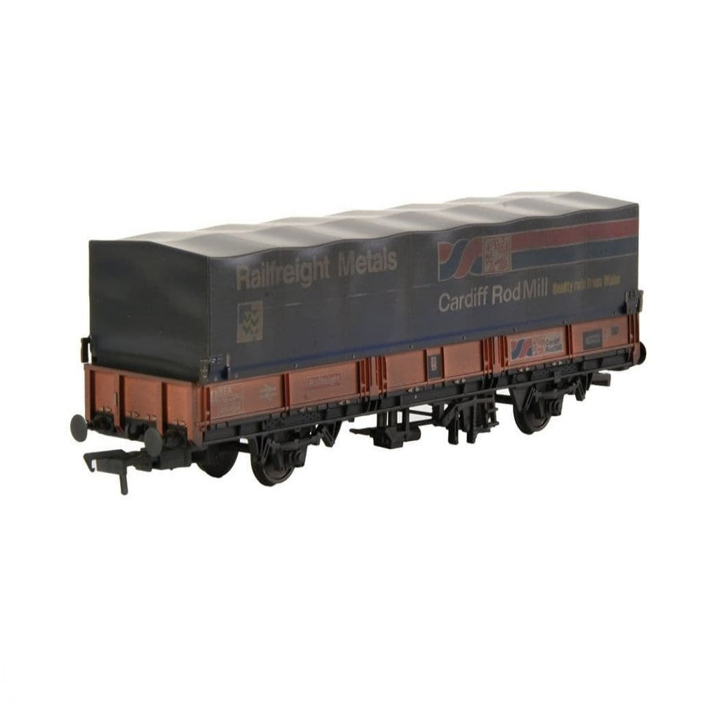 EFE Rail E87045 BR SEA Wagon BR R/freight Red (Cardiff Rod Mill) w/Hood [Weathered] *LAST FEW*