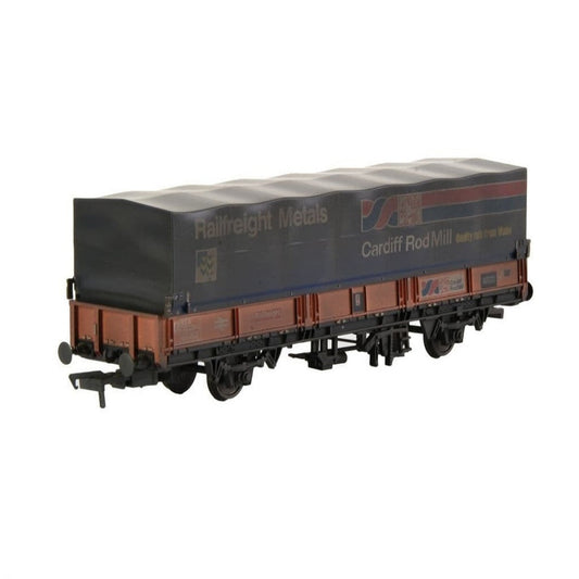 EFE Rail E87045 BR SEA Wagon BR R/freight Red (Cardiff Rod Mill) w/Hood [Weathered] *LAST FEW*