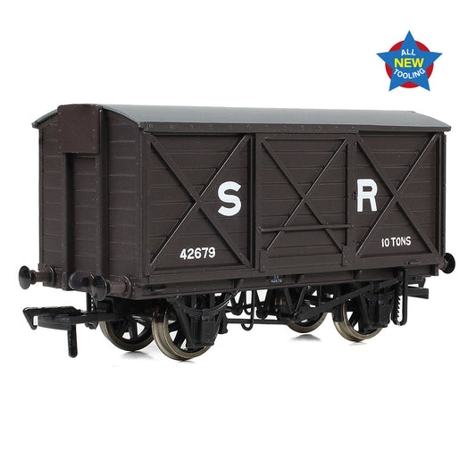 EFE Rail E87053 LSWR 10T Ventilated Van SR Brown (Early), OO Gauge