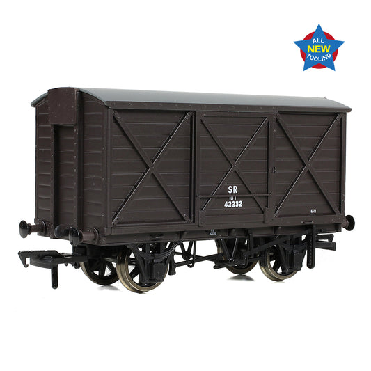 EFE Rail E87054 LSWR 10T Ventilated Van SR Brown (Late), OO Gauge