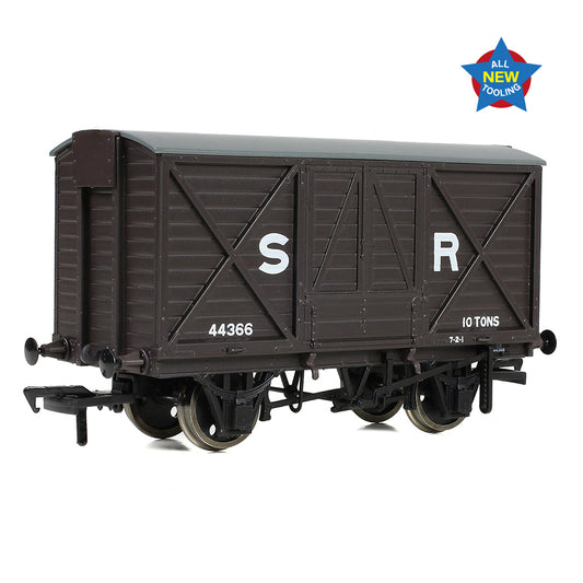 EFE Rail E87056 LSWR 10T Ventilated Van SR Brown (Early), OO Gauge