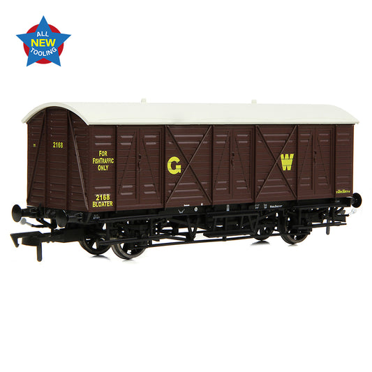EFE Rail E87057 GWR 10T 'Bloater' Fish Van GWR Brown (GW), OO Gauge