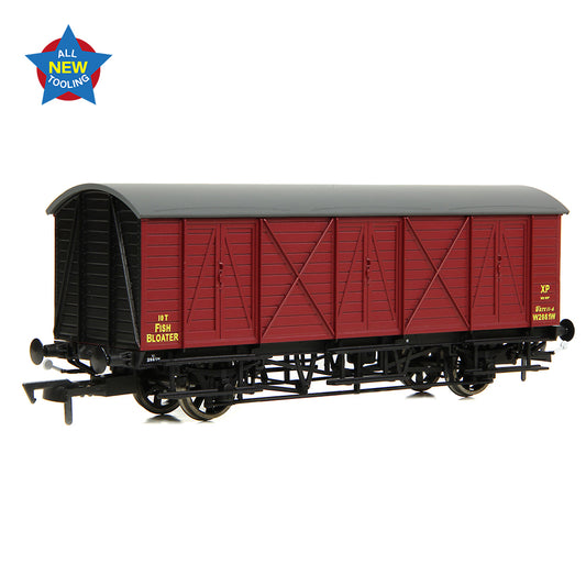 EFE Rail E87061 GWR 10T 'Bloater' Fish Van BR Crimson, OO Gauge
