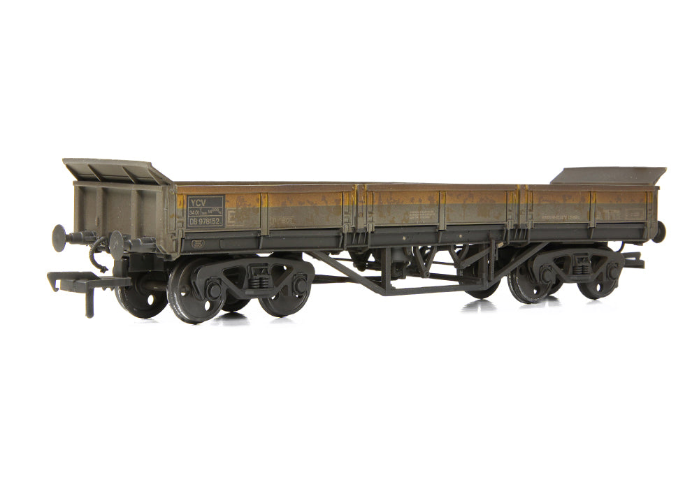 EFE Rail E87121 BR YCV 'Turbot' Bogie Ballast Wagon BR Engineers Grey & Yellow WEATHERED OO Gauge *PRE ORDER £35.96*