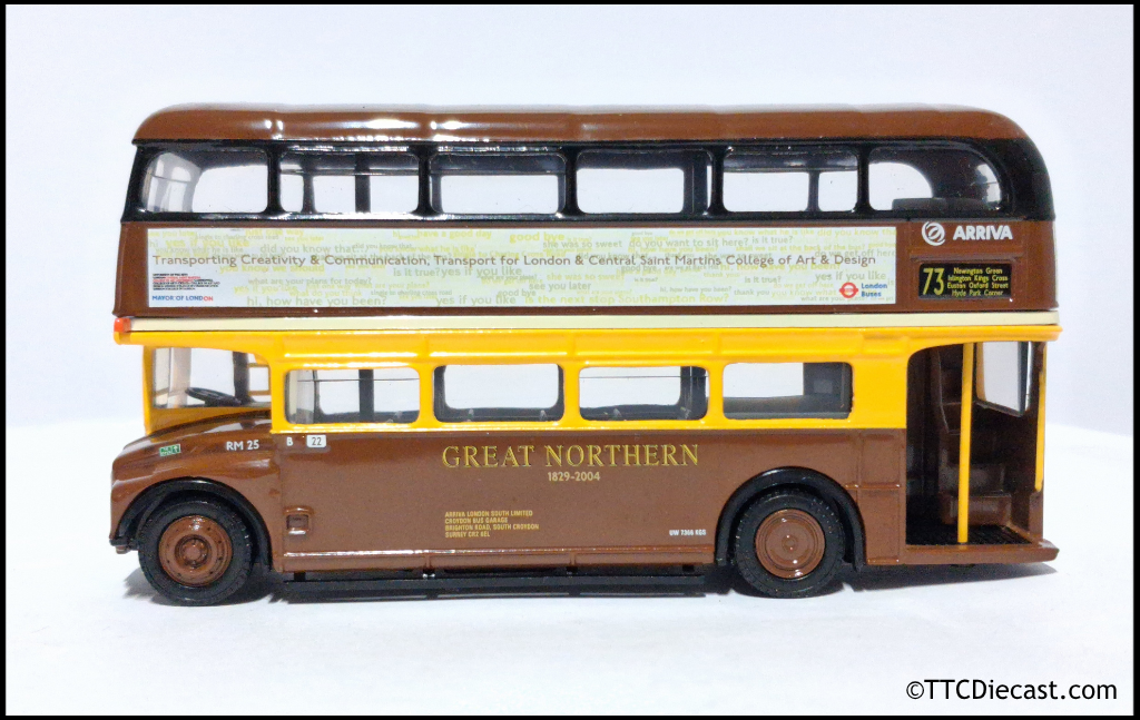 EFE 15637 AEC Routemaster ' Arriva London South ' Route 73 Great Northern Livery, PRE OWNED