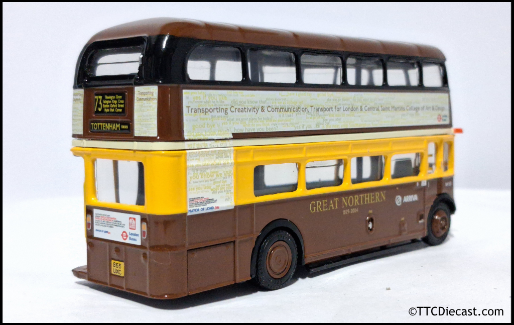 EFE 15637 AEC Routemaster ' Arriva London South ' Route 73 Great Northern Livery, PRE OWNED