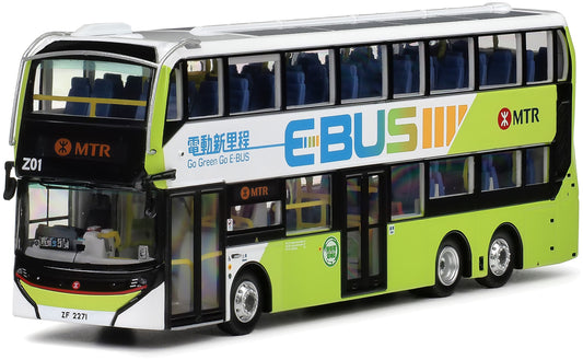 80m MTR86002 MTR Alexander Dennis E500EV 12m Electric Bus (MTR) 20, 1:76 Scale