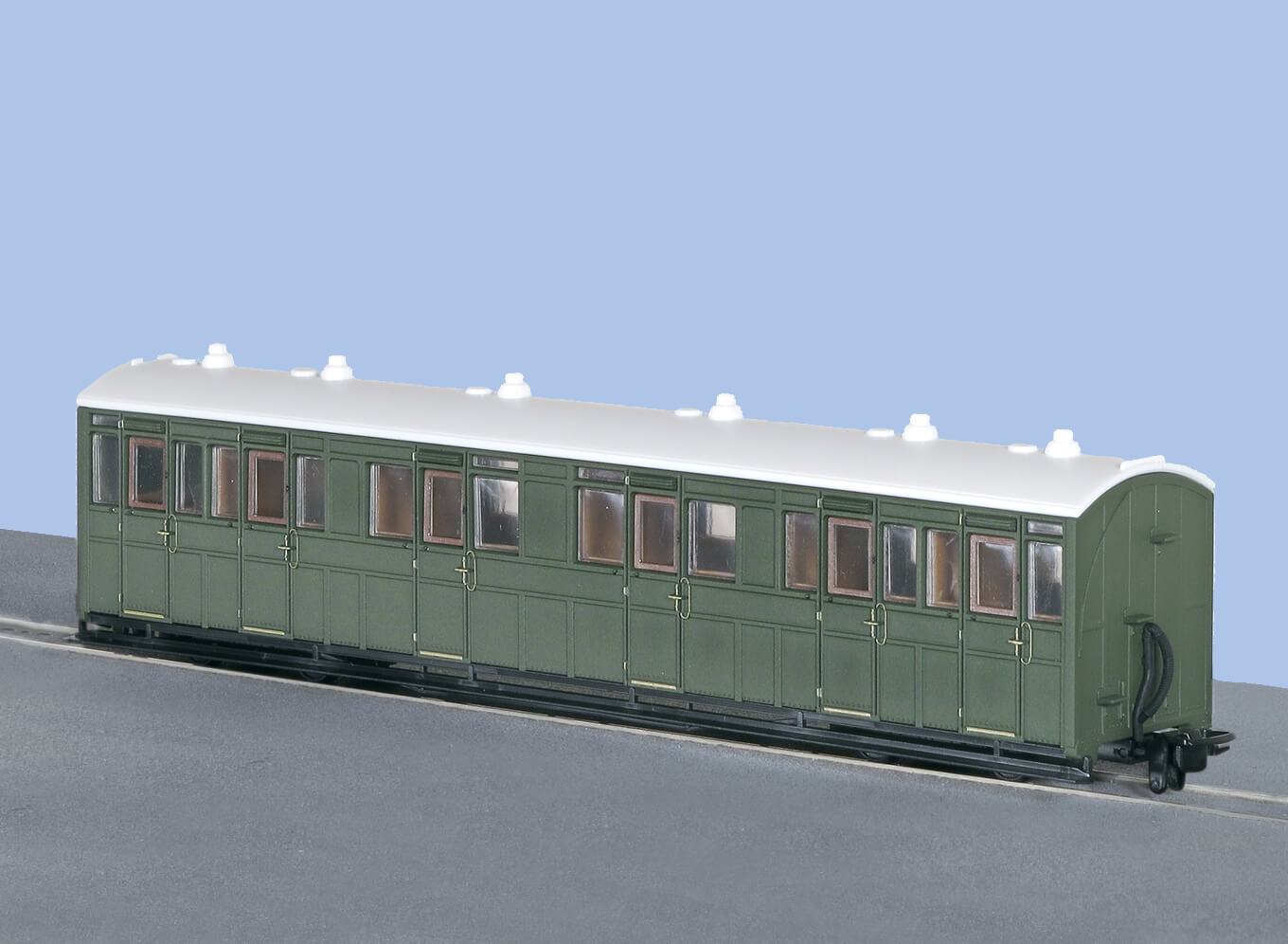 Peco GR-401U OO-9 L&B Composite Coach Green Unlettered