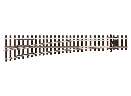 Peco SL-U1296 PECO Streamline - TT:120 - Turnout C55 Medium Radius Left Hand UNIFROG