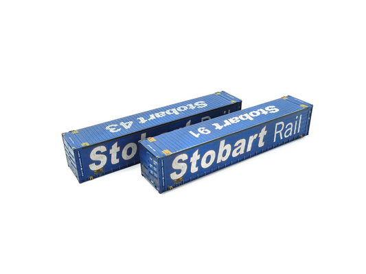 Dapol 4F-028-155 45ft Curtain Container Set (2) Tesco Weathered OO Gauge *LAST FEW*