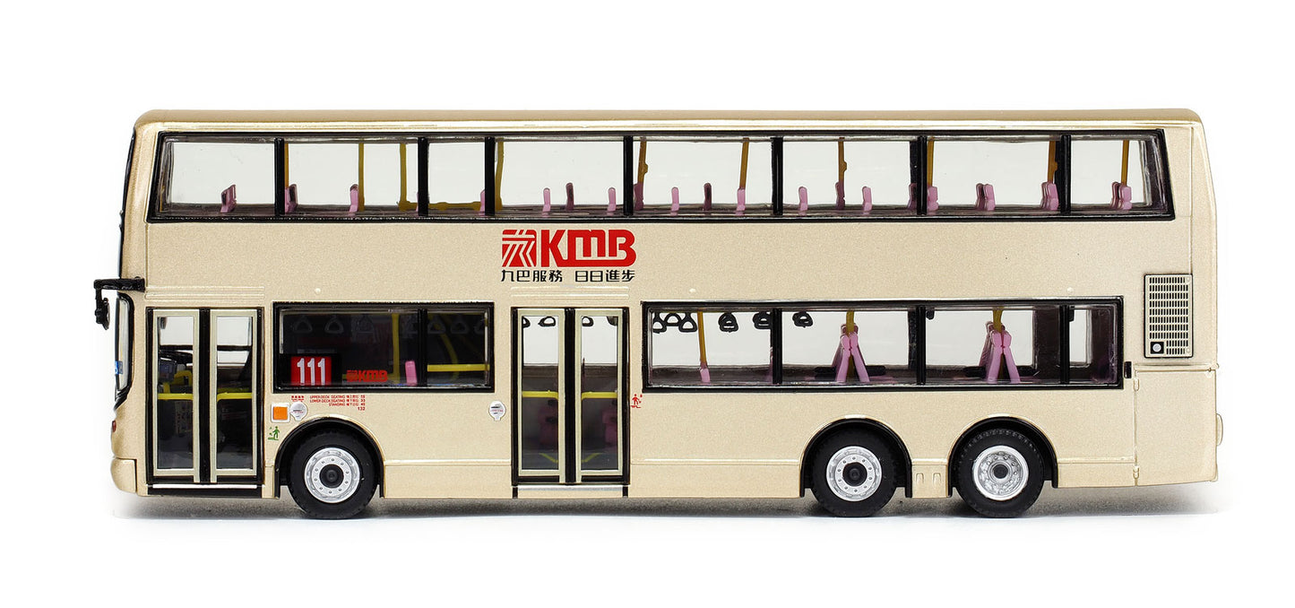 80m KMB2020024 KMB Volvo Super Olympian 12m Route #111 Central (Macau Ferry) 1/76 Scale