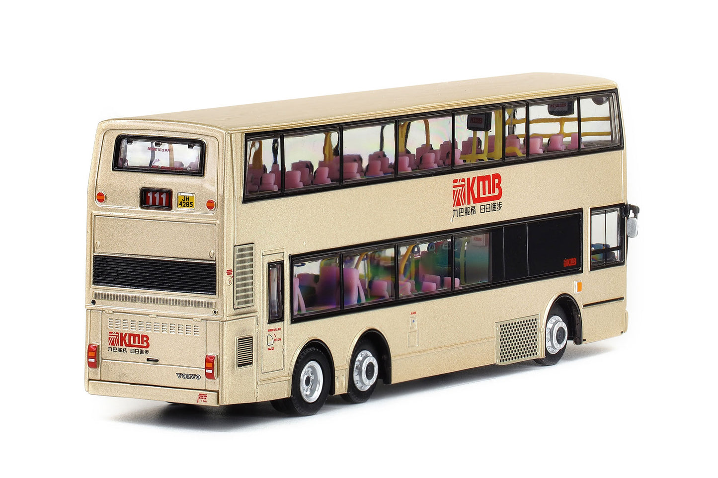 80m KMB2020024 KMB Volvo Super Olympian 12m Route #111 Central (Macau Ferry) 1/76 Scale