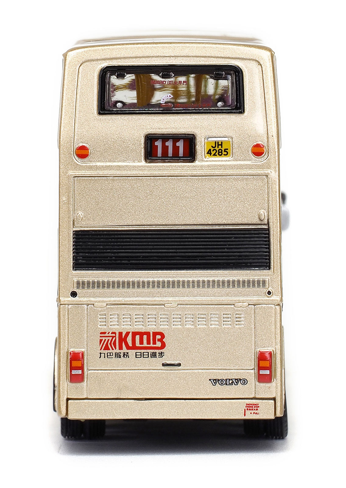80m KMB2020024 KMB Volvo Super Olympian 12m Route #111 Central (Macau Ferry) 1/76 Scale