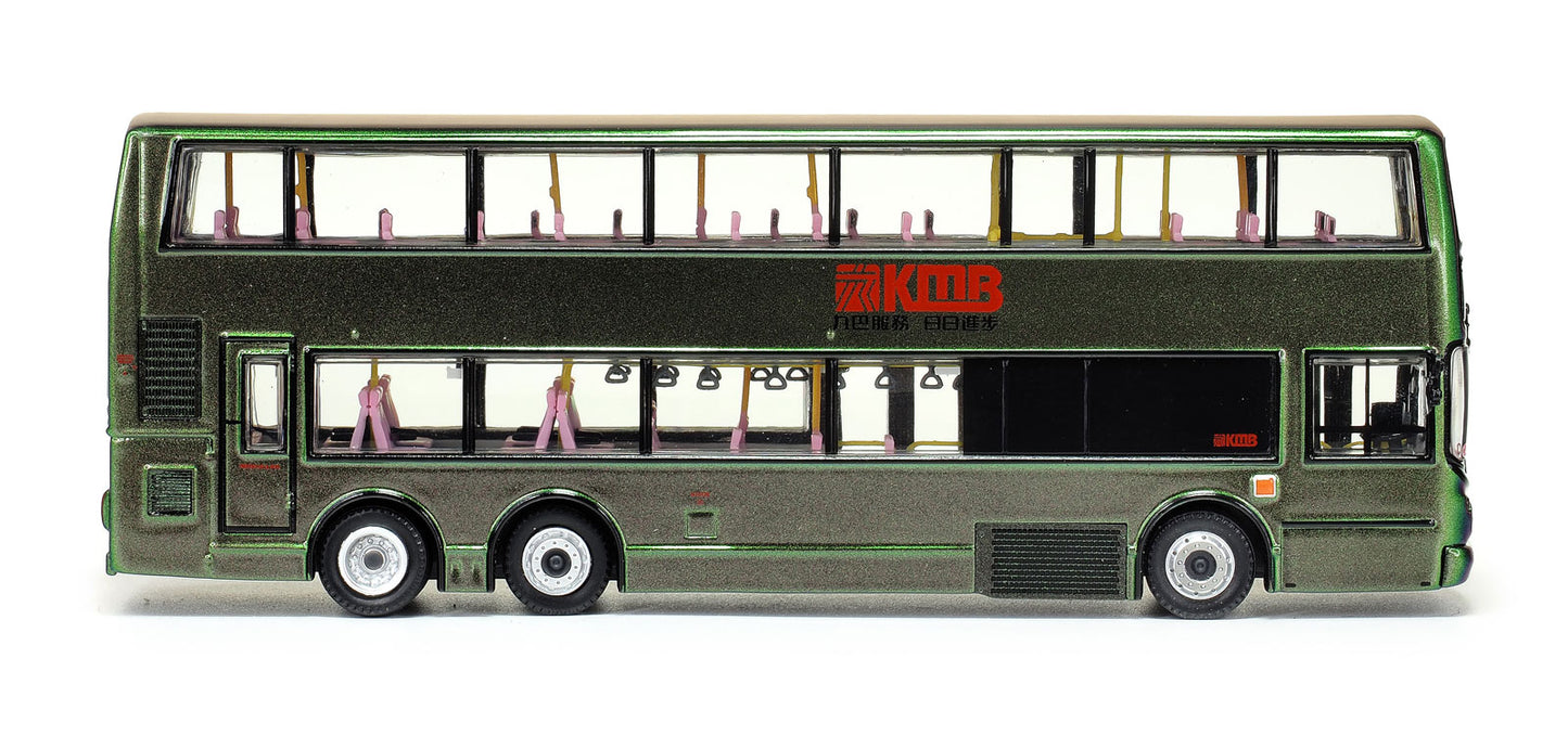 80m KMB2020025 KMB Volvo Super Olympian 12m Green Bus Route #6C 1/76 Scale