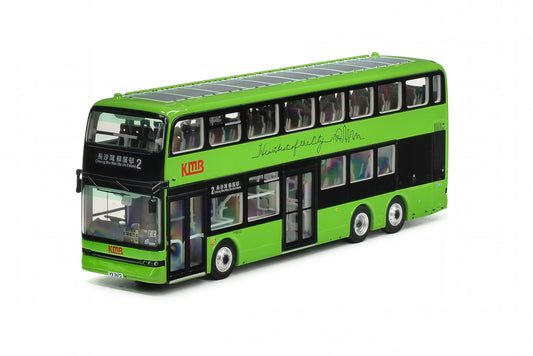 80m KMB2023013 KMB Kowloon Motor Bus BYD B12D Rte 2 1:76 Scale