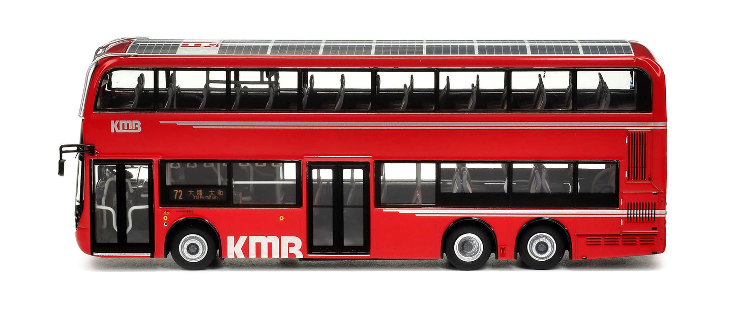 80m KMB2024002 KMB Kowloon Motor Bus Alexander Dennis Enviro500  facelift Rte 72 1:76 Scale