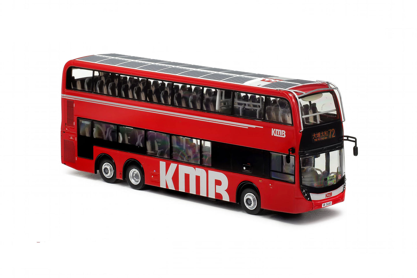 80m KMB2024002 KMB Kowloon Motor Bus Alexander Dennis Enviro500  facelift Rte 72 1:76 Scale