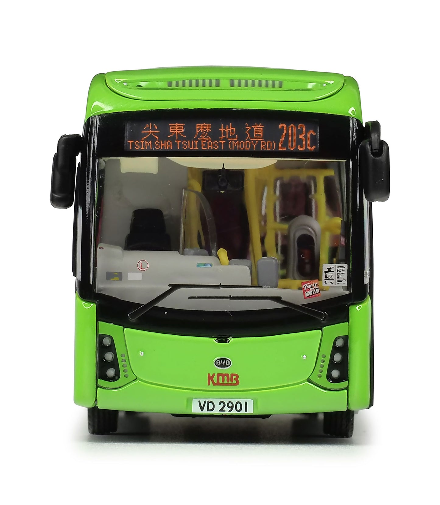 80m KMB2025007 KMB BYD K9R Gemilang Electric Bus 12m (203c), 1:76 Scale
