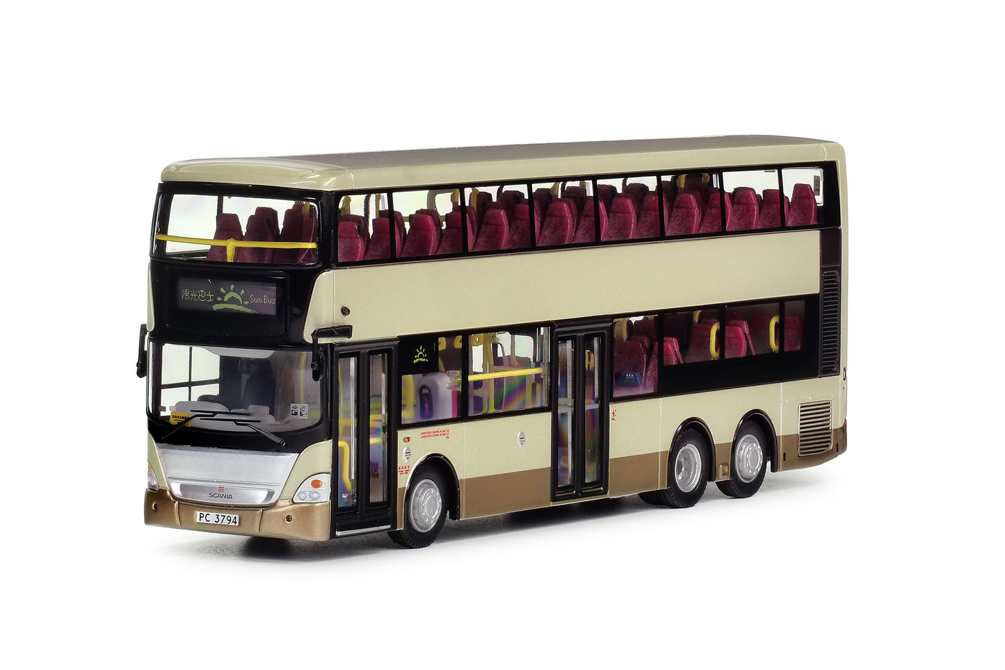 80m KMB2025072 KMB Scania K310UD Euro IV 12M (Sun Bus), 1:76 Scale