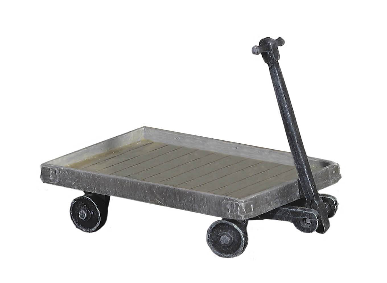Peco LK-753 4 Wheel Platform Trolley (cast white metal)
